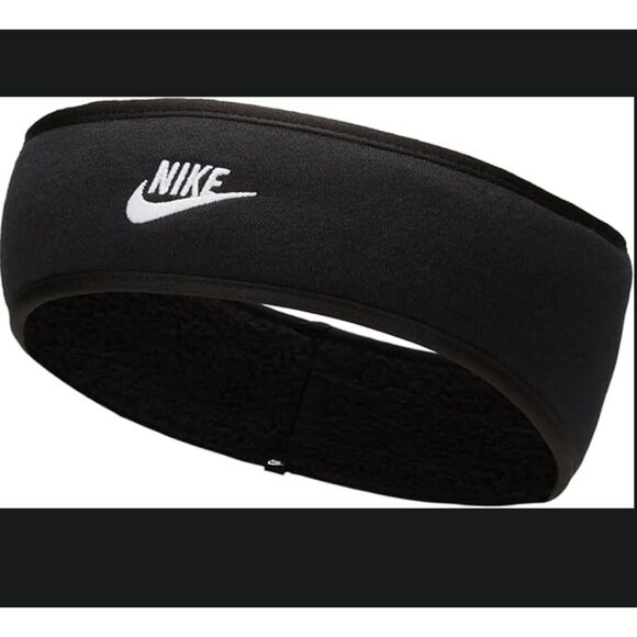 Nike Accessories - Nike Club Fleece Headband Black Light Grey Heather Winter Sports One Size